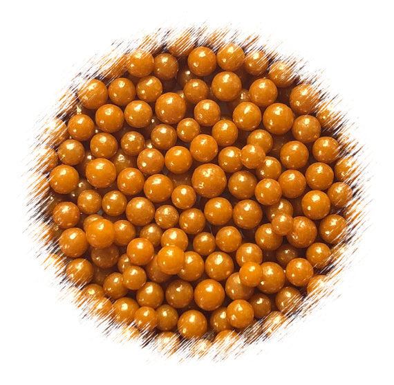 Gold Sugar Pearls: 4mm | www.sprinklebeesweet.com