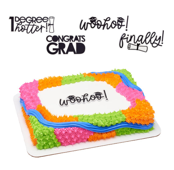 Graduation Cake Topper Set of 4 | www.sprinklebeesweet.com