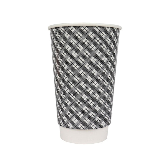 Coffee + Hot Cocoa Cups: Gray Plaid | www.sprinklebeesweet.com