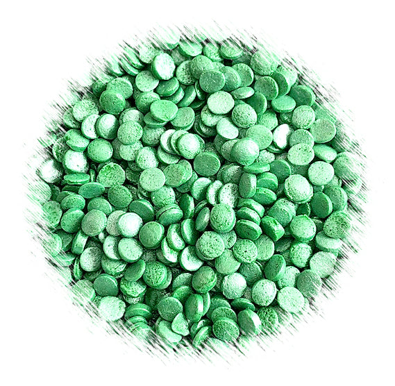 Shimmer Green Dot Sprinkles: 4mm | www.sprinklebeesweet.com