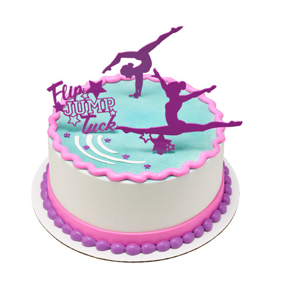 Gymnastic Cake Topper Kit | www.sprinklebeesweet.com