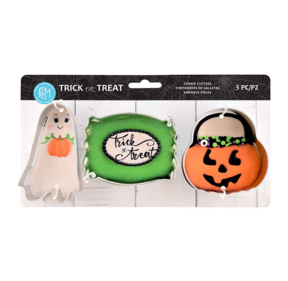 Halloween Cookie Cutter Set of 3: Trick or Treat | www.sprinklebeesweet.com