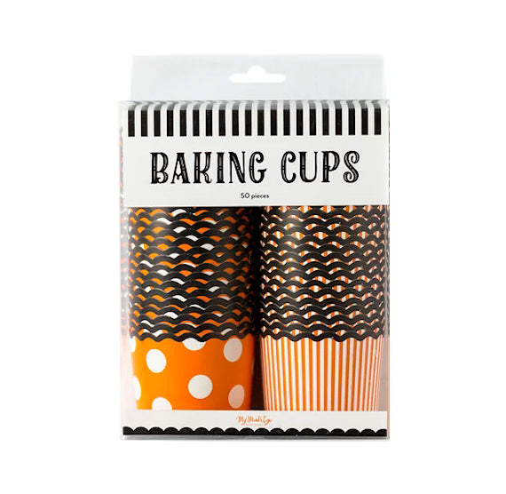Halloween Baking Cups: Stripe + Polka Dot | www.sprinklebeesweet.com