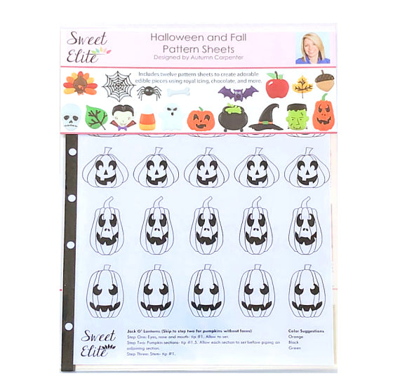 Halloween + Fall Icing Templates: Pattern Sheets | www.sprinklebeesweet.com