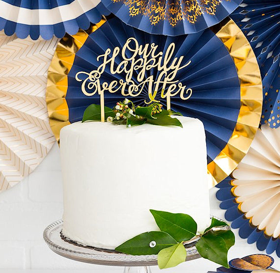 Our Happily Ever After Cake Topper | www.sprinklebeesweet.com