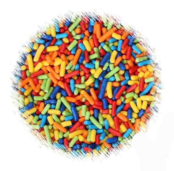 Bulk Jimmies Sprinkles: Happy Rainbow | www.sprinklebeesweet.com