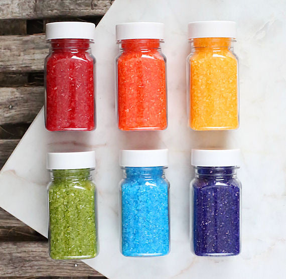 Happy Rainbow Sparkling Sugar Set | www.sprinklebeesweet.com