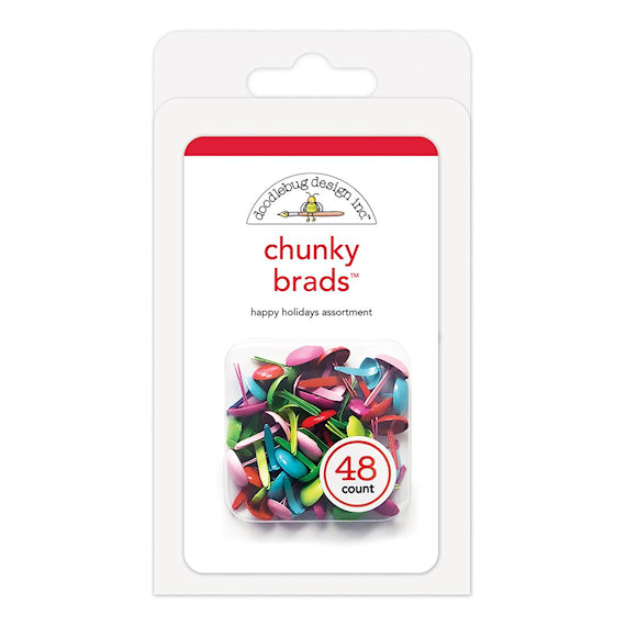 Happy Holidays Chunky Brads | www.sprinklebeesweet.com