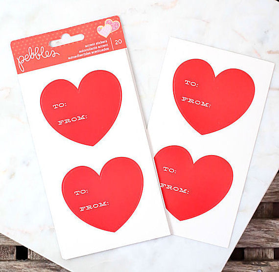 To From Heart Stickers | www.sprinklebeesweet.com