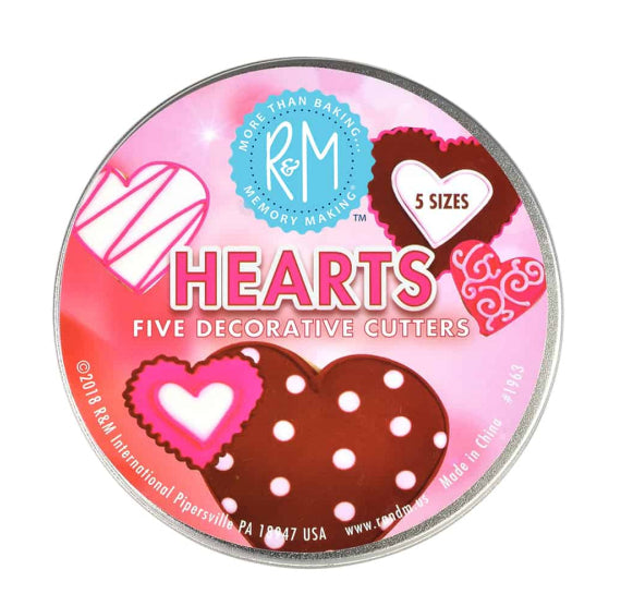Heart Cookie Cutters Set of 5 | www.sprinklebeesweet.com