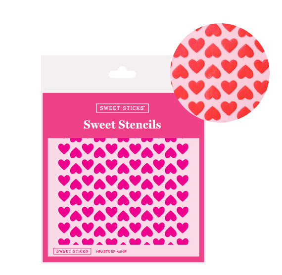 Sweet Stencils: Be Mine Hearts | www.sprinklebeesweet.com