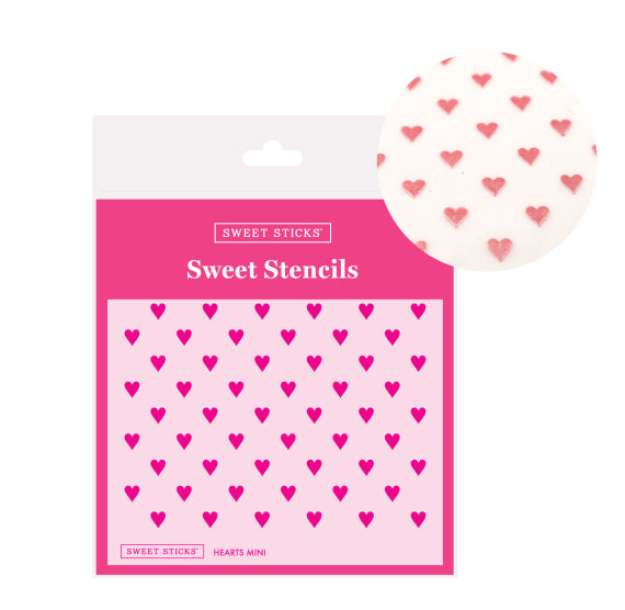 Sweet Stencils: Mini Hearts | www.sprinklebeesweet.com