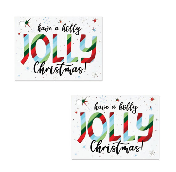 Christmas Gift Tag Cards: Holly Jolly | www.sprinklebeesweet.com