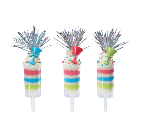 Holographic Spray Cupcake Picks | www.sprinklebeesweet.com