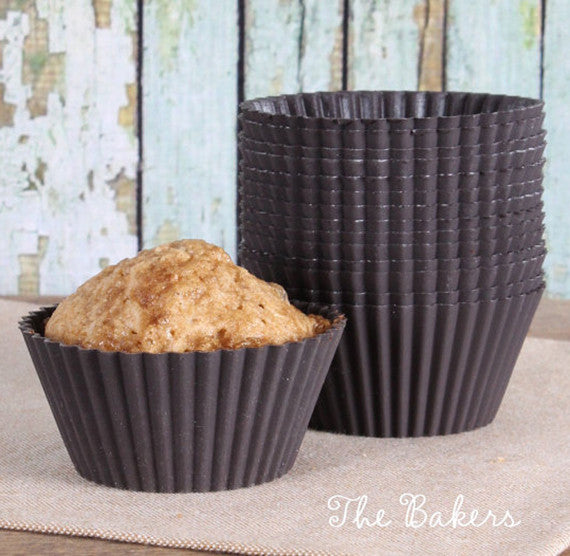 18Pcs Silicone Cupcake Baking Cups - Non-Stick Reusable Muffin Liners (Pink)