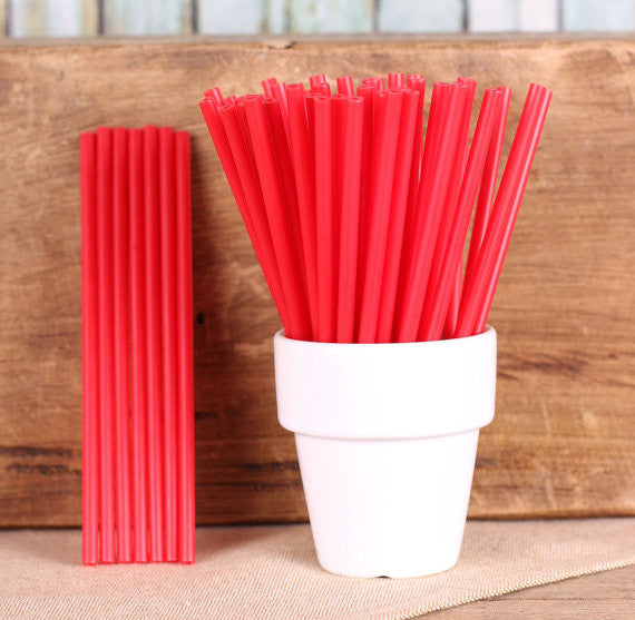 Red Lollipop Sticks: 4.5" | www.sprinklebeesweet.com
