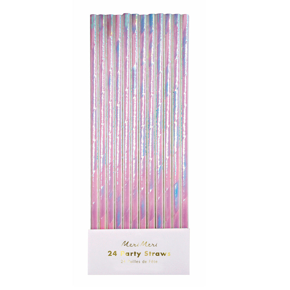 Iridescent Paper Straws | www.sprinklebeesweet.com