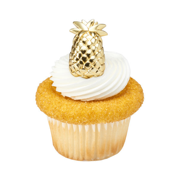 Gold Pineapple Cupcake Picks | www.sprinklebeesweet.com