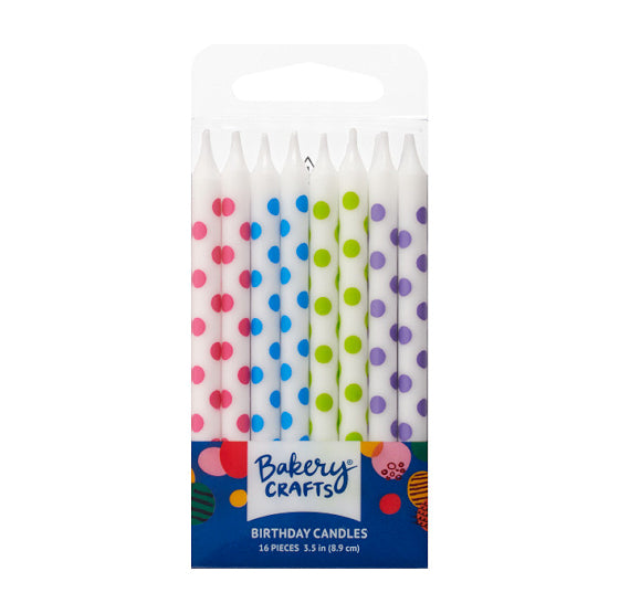 Polka Dot Birthday Candles: Jewel Tone | www.sprinklebeesweet.com