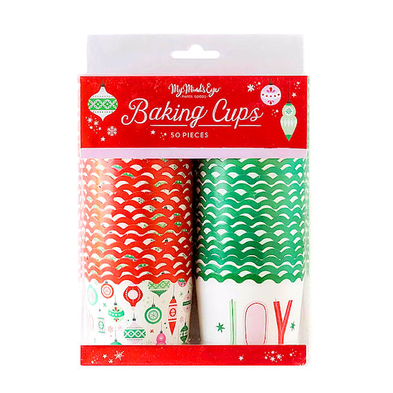 Christmas Baking Cups: Ornaments + Joy | www.sprinklebeesweet.com