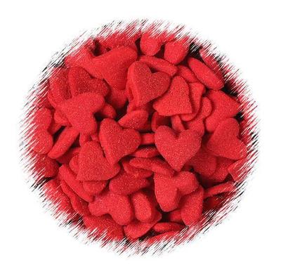 Bulk Jumbo Red Heart Sprinkles | www.sprinklebeesweet.com