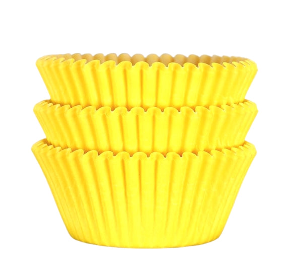 KING / JUMBO Cupcake Liners / Baking Cups – YELLOW – Cake Connection