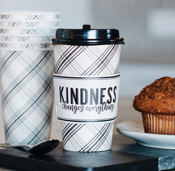 Travel Coffee Cups: Kindness Plaid | www.sprinklebeesweet.com