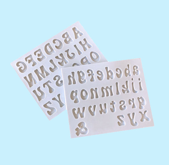 Funky Font Numbers + Letters Mold Set | www.sprinklebeesweet.com