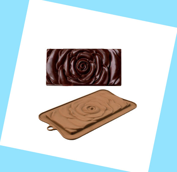 Chocolate Bar Mold: Rose | www.sprinklebeesweet.com