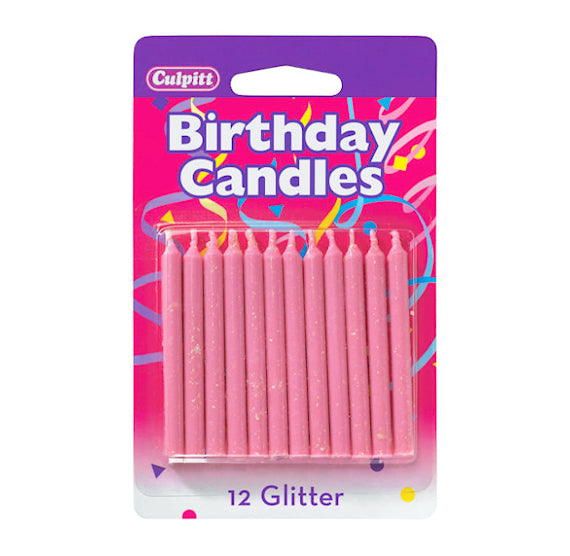 Small Light Pink Candles: Glitter | www.sprinklebeesweet.com