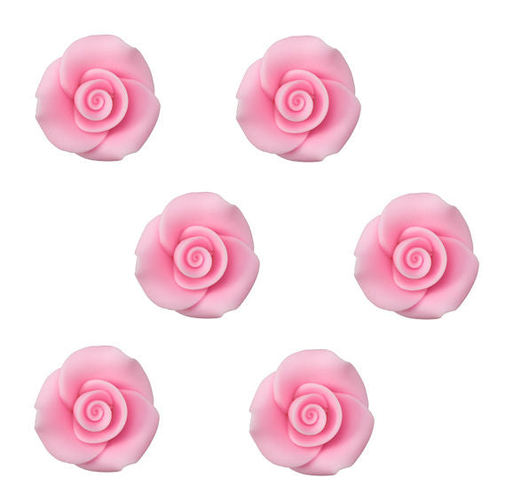 Edible Light Pink Fondant Roses: 1" | www.sprinklebeesweet.com