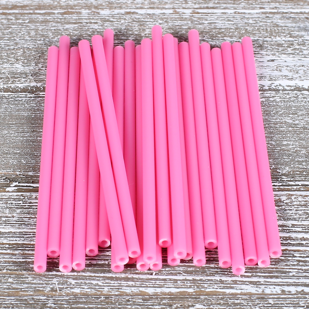 Pink Lollipop Sticks: 4.5" | www.sprinklebeesweet.com