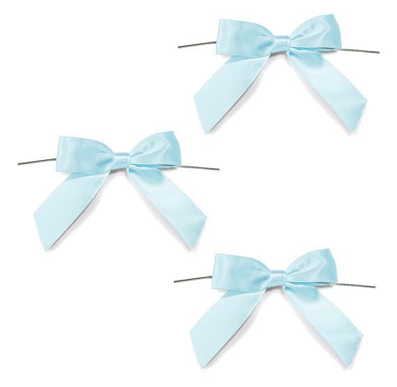 Light Blue Bows with Ties: 3" | www.sprinklebeesweet.com