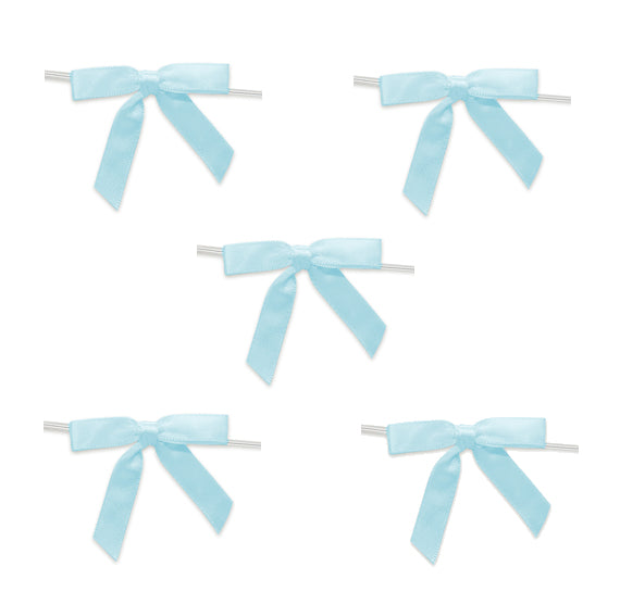 Light Blue Bows with Ties: 2" | www.sprinklebeesweet.com