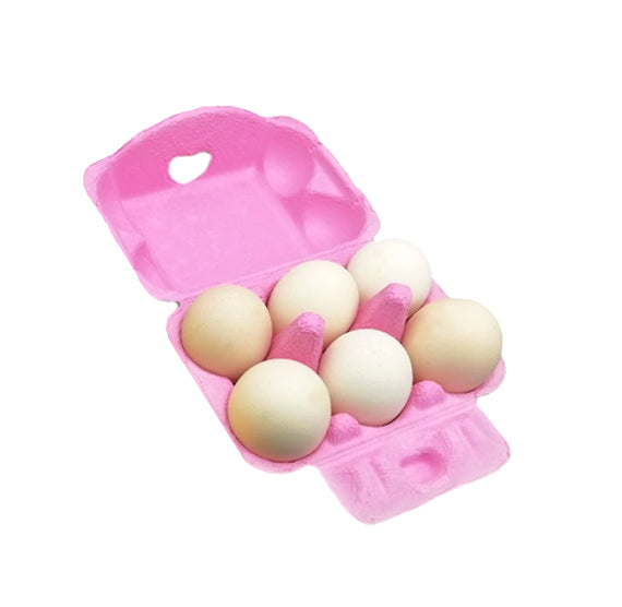 Light Pink Egg Cartons: 6 Egg | www.sprinklebeesweet.com
