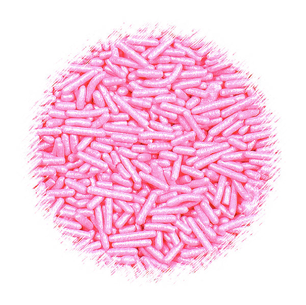 Shimmer Light Pink Jimmies Sprinkles | www.sprinklebeesweet.com