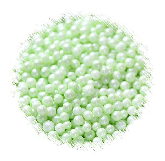 Mini Sugar Pearls: Light Green | www.sprinklebeesweet.com