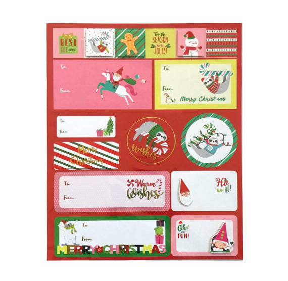 Christmas Sticker Labels: Gnome | www.sprinklebeesweet.com