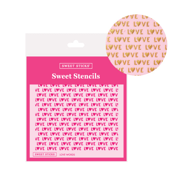 Sweet Stencils: Love Words | www.sprinklebeesweet.com