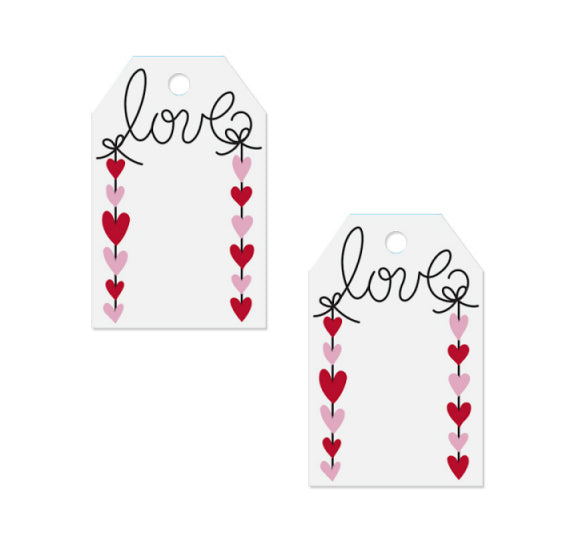Holiday Gift Tags: Love with Hearts | www.sprinklebeesweet.com