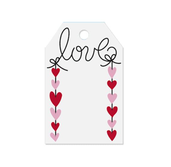 Holiday Gift Tags: Love with Hearts | www.sprinklebeesweet.com