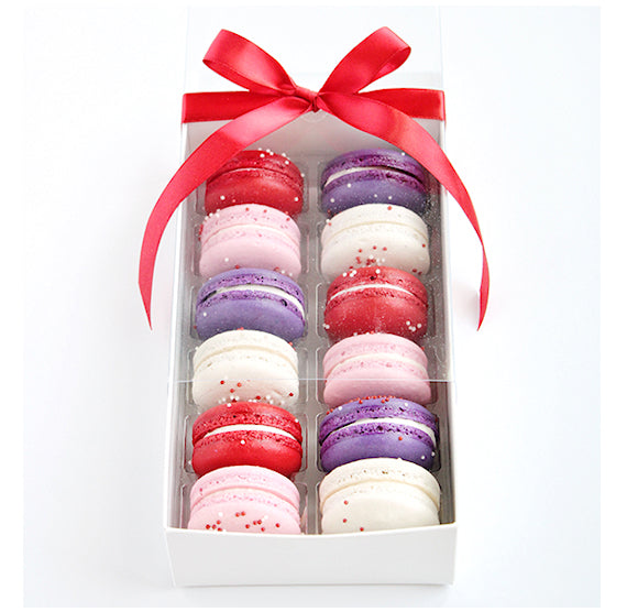 White Macaron Boxes with Inserts | www.sprinklebeesweet.com
