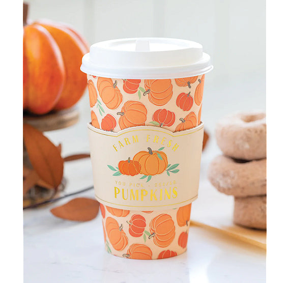 Fall for Pumpkins Coffee Cups | www.sprinklebeesweet.com