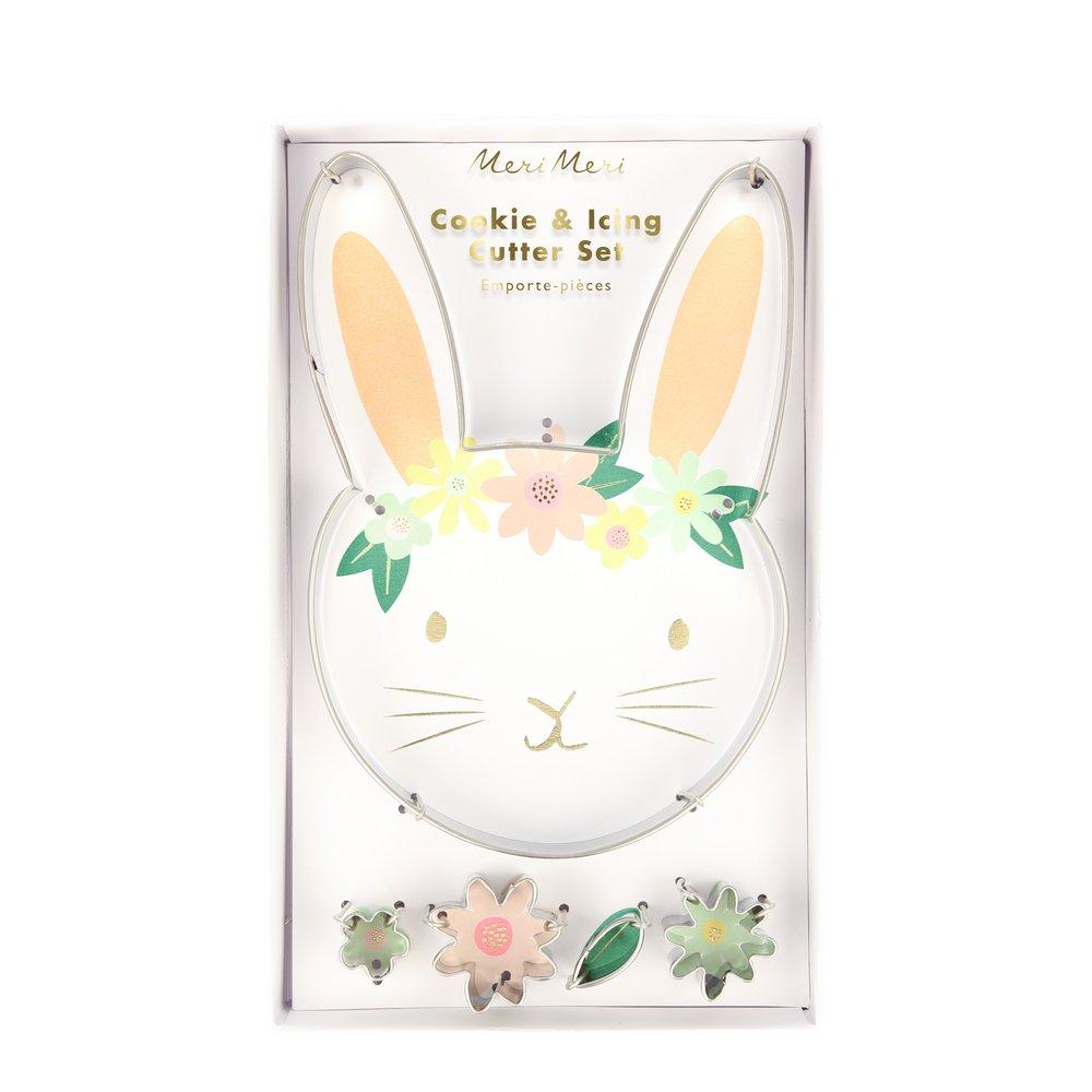 Floral Bunny Cookie Cutter Set | www.sprinklebeesweet.com