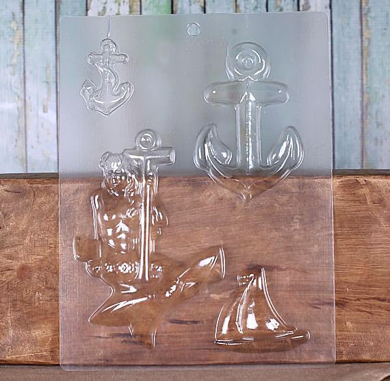 Anchor Candy Mold with Mermaid | www.sprinklebeesweet.com
