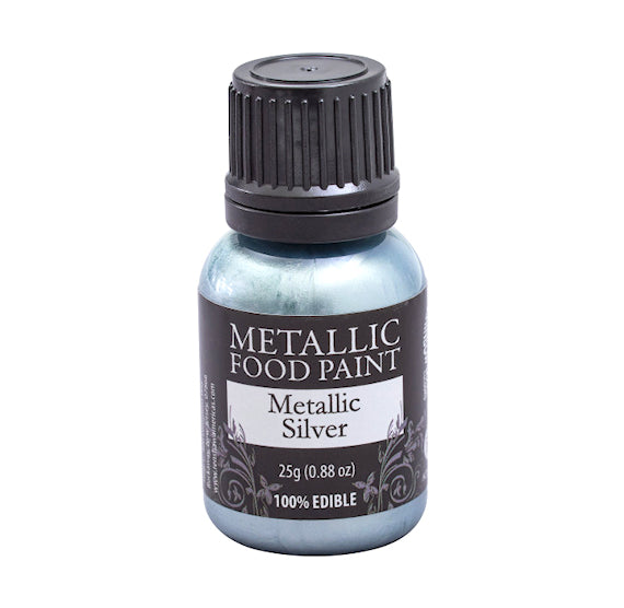 Metallic Food Paint: Silver | www.sprinklebeesweet.com