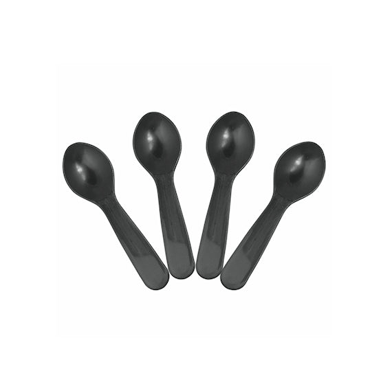 Black Mini Taster Spoons | www.sprinklebeesweet.com