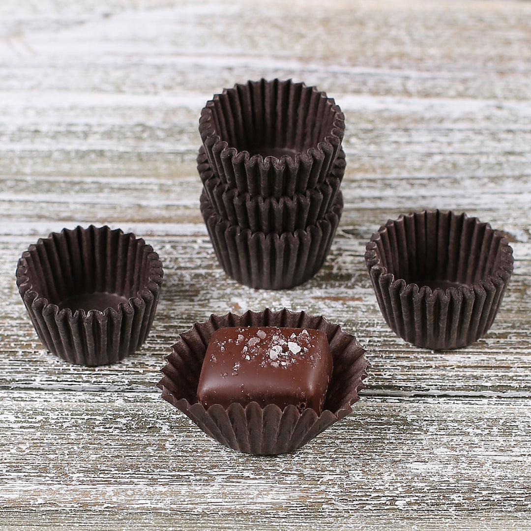 Shop Mini Brown Candy Cups Truffle Cups, Glassine Candy Cups at BPS