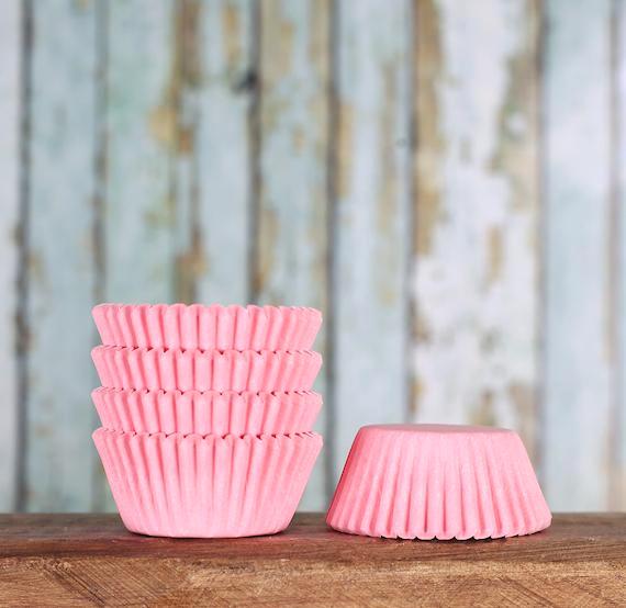 Bulk Mini Light Pink Cupcake Liners: Solid | www.sprinklebeesweet.com