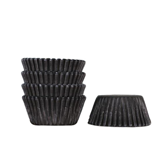 Bulk Mini Black Cupcake Liners: Solid | www.sprinklebeesweet.com